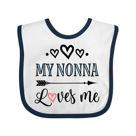 

Inktastic My Nonna Loves Me Girls Gift Baby Girl Bib