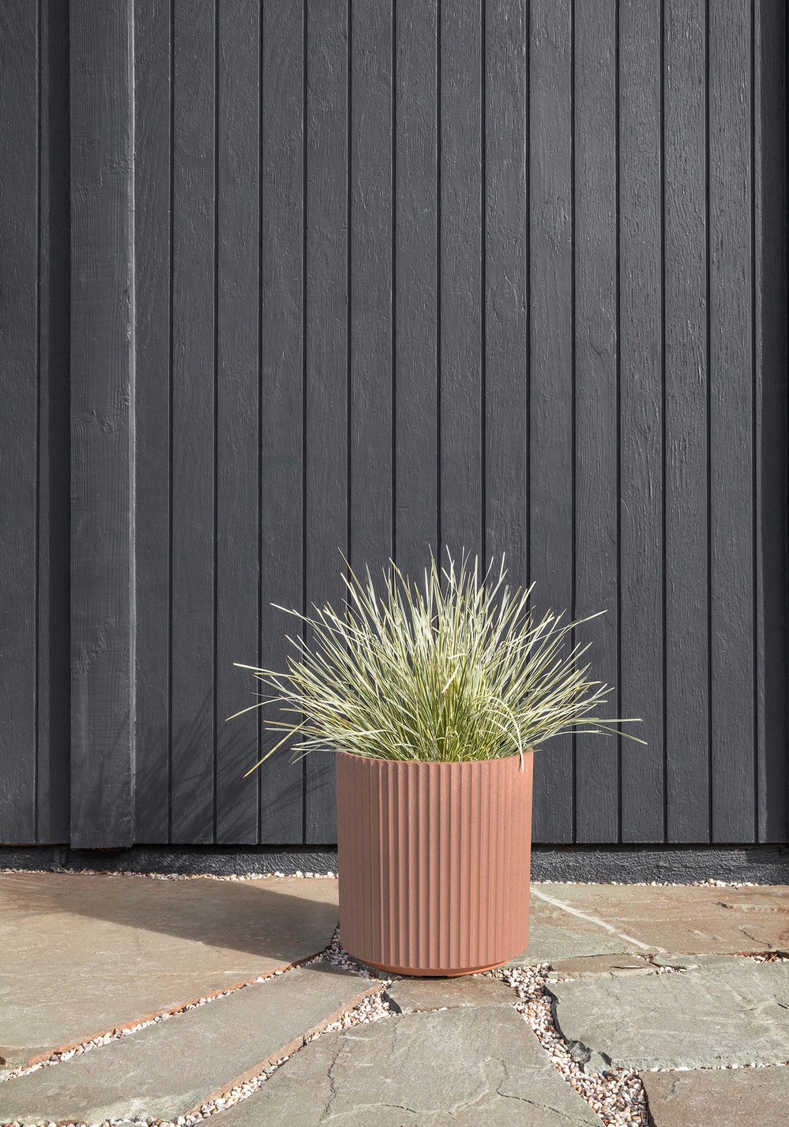 Veradek Demi Series 16" Plastic-Stone Planter - Terracotta