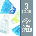 thumbnail image 4 of Franklin Sports Badminton Shuttlecock Set - Set of (6) Badminton Birdies - Backyard Outdoor Badminton Shuttlecocks - Plastic Replacement Birdies for Badminton Sets - Multicolor - 6 Pack, 4 of 5