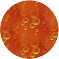 thumbnail image 1 of Ahgly Company Machine Washable Indoor Round Transitional Orange Red Orange Area Rugs, 7' Round, 1 of 7