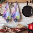 thumbnail image 6 of Pink Purple Floral Kitchen Towels Set of 4, Spring Hydrangea Flower Fantasy Botanical Absorbent Dish Towels for Kitchen, Microfiber Hand Towel, Quick Drying Tea Towel for Cleaning Dishcloths, 6 of 7