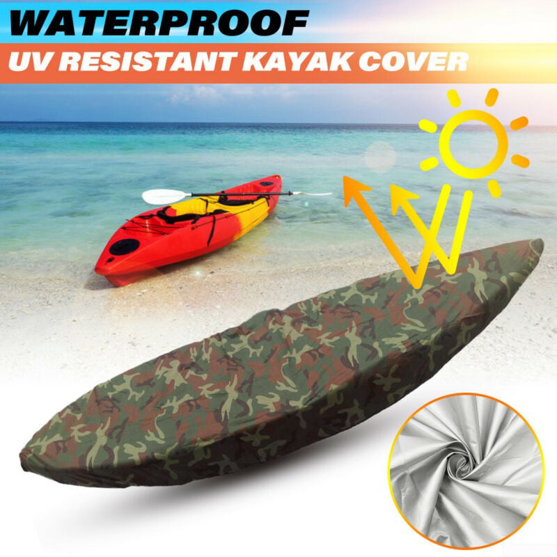 Universal Camouflage Kayak Canoe Boat Waterproof UV Resistant Anti-Dust Storage Cover Shield,7 Size to Choose