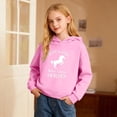 thumbnail image 2 of IWRICH Just a Girl Who Loves Horses Hoodie Equestrian Hoodies for Teen Girls Gift for Riders Fans,Size 2-14 Years Pink 100, 2 of 4