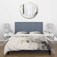 thumbnail image 3 of Designart "Monkey Asian Painting III" Asian Bedding Covert Set - Asian Art Grey People Bed Set With 2 Shams, 3 of 6