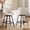 Sand, variant on Spruce & Spring Modern Upholstered Bar Stool with Back, Metal Frame Counter Height Stool with Footrest for Kitchen Island Dining, Boucle Fabric, Set of 2, Cream