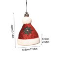 thumbnail image 2 of Santa Hat Christmas Ornament, Glittery Hanging Christmas Tree Decoration for Indoor Home Holiday Display, 2 of 3