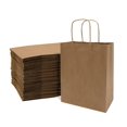 thumbnail image 1 of Bolsas De Papel Marrón Con Asas, 8 X 4 X 10 Pulgadas, Paquete De 50 Pequeñas Bolsas De Compras Kraft, Bolsas De Regalo Artesanales A Granel Para Boutiques, Pequeñas Empresas, Tiendas Minoristas, Cumpl, 1 of 5