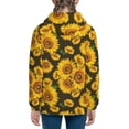 thumbnail image 4 of Hoodies for Teen Girls Boys - Aesthetic sunflower leaf black Warm Boys' Fashion Zip Up Hoodies & Sweatshirts, Boys Girls Kids Clothes Size 18-20 Youth Pullover with Kangaroo Pocket, 4 of 5
