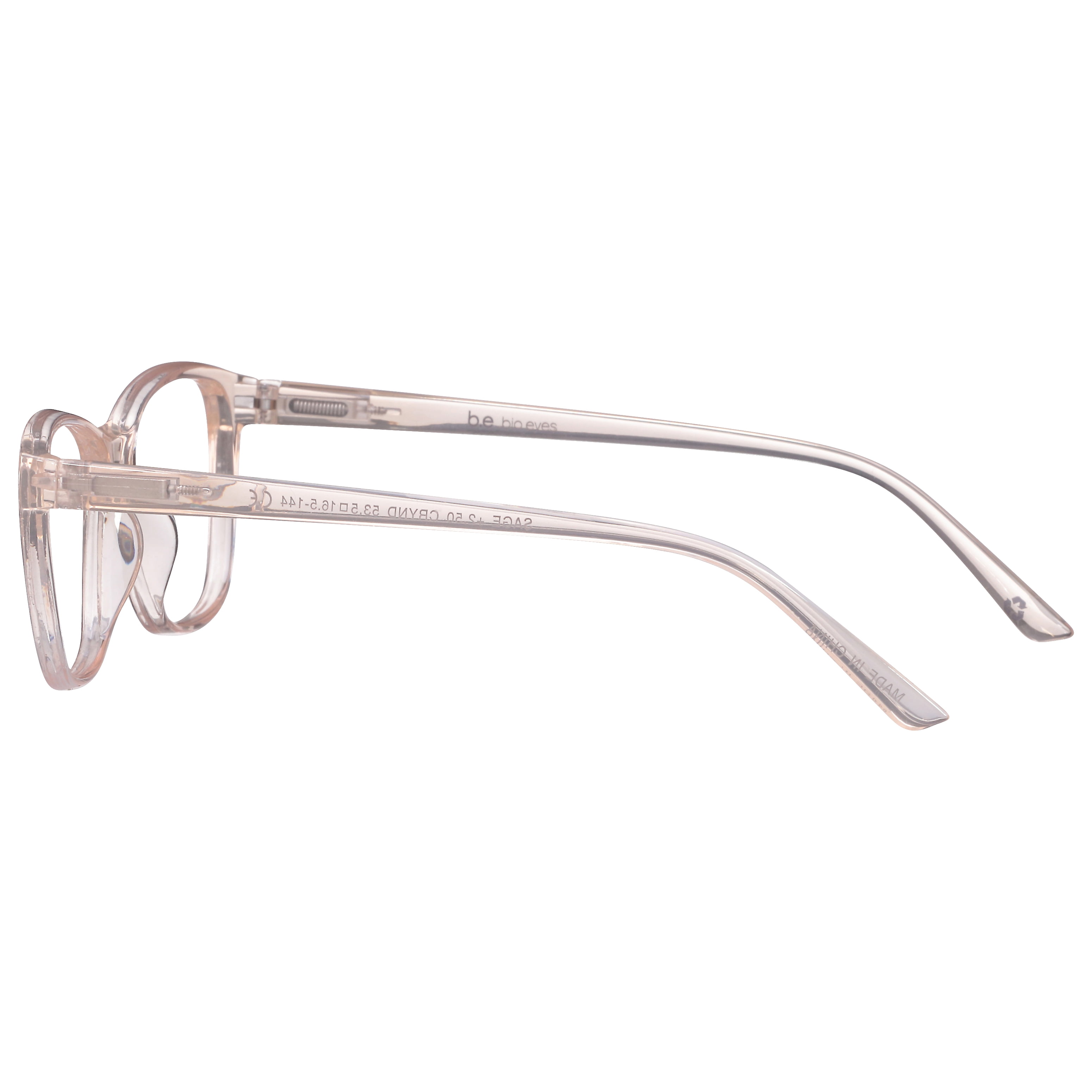 B.E Bio Eyes Womens Cateye Reading Glasses Made from Recycled Plastic Sage +1.25 in Nude