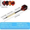 thumbnail image 2 of 12 Pcs Electronic Dartboard Darts Plastic Tip Darts for Electronic Dartboard, Professional Darts Set, 12 × Soft Tip Darts with 12 Flights + 100 Tips (16 Grams), 2 of 4