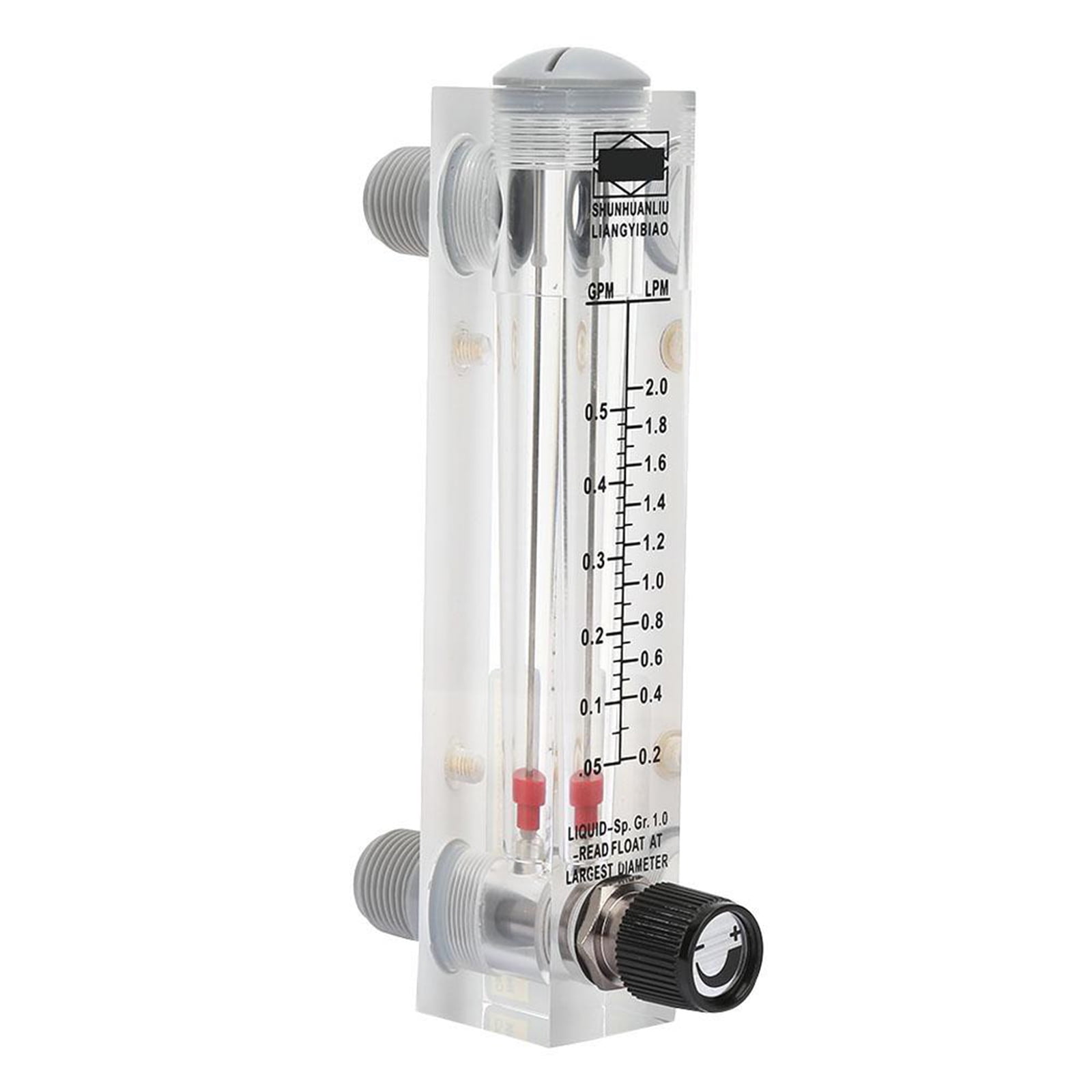 LZM-25/ acrylic panel type  flow meter for water/gas/air  PT or NPT 1" thread 