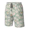 thumbnail image 5 of Naloa Daisies Flowers Men's Beach Shorts, Surfing shorts, Swim trunks, Quick Dry Swim Trunks for Surfing Beach Fun - 3X-Large, 5 of 9