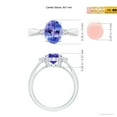 thumbnail image 4 of ANGARA Natural Tapered Shank 1.9 ct Tanzanite Ring with Diamond Accents in 14K White Gold for Women (Size-9x7mm) | December Birthstone, Anniversary, Jewelry Gift for Women | Natural Tanzanite Ring, 4 of 9