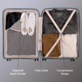 thumbnail image 4 of 5 Piece Hardside Luggage Set: 28 Inch Spinner Suitcase, 24 Inch Rolling Luggage, 20" Carry-On Suitcase, Toiletry Kit & Expandable Tote Bag, 4 of 9