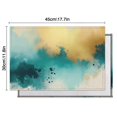 thumbnail image 5 of Beige Gold Teal Splash Pattern Summer Placemats Table Placemats Set Of 6-Linen Kitchen Washable Placemats Table Mats 11.8"x17.7" Non-Slip Heat Resistant, 5 of 5