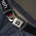 thumbnail image 2 of Buckle-Down Belt, Seatbelt Buckle Belt, Broken Heart Meh Black Red White, 30 to 44 Inches, 2 of 9