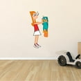 thumbnail image 2 of Perry the Platypus and Candace Flynn Cartoon Wall Art Decal Vinyl Sticker Home Decor Sticker Vinyl Mural Baby Kids Room Bedroom Nursery Kindergarten School House Design Peel and Stick 40x20 inch, 2 of 2