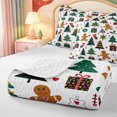 thumbnail image 4 of Manfei Western Xmas Festive Quilt Full,Vintage Santa Claus Full Bedspread Sets,3pcs,1 Coverlet and 2 Pillowcases, 4 of 7