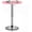 Pink, variant on Magshion 31" Round Bar Table Height Adjustable 26"-35" Pub Table with Enlarged Base for Living Room Patio Bistro Café, Silver