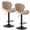 Beige, variant on CONCETTA Swivel Bar Stools Set of 2 with Adjustable Height, Fabric with Backrest for Kitchen Island, Beige