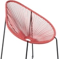 thumbnail image 4 of Acapulco Indoor Outdoor Steel Papasan Lounge Chair with Brick Red Rope, 4 of 11