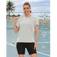 thumbnail image 4 of TELALEO Women's Workout Tops, 3 Pack Short Sleeve Quick Dry Athletic T-Shirts for Tennis, Yoga, Running, Crew Neck (M), 4 of 7