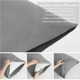 thumbnail image 4 of TEMOGU-Queen Pillow Cases Set of 2, 2 Pack Brushed Microfiber 20x30 Pillow Cases, Soft, Wrinkle, Fade, Stain Resistant Smoke Grey Pillow Cases with Envelope Closure, 20x30 Inches, Smoke Grey, 4 of 4