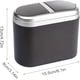 thumbnail image 2 of Mini bote de basura para automóvil con tapa, caja de almacenamiento pequeña para automóvil, contenedor de basura de plástico para vehículos, contenedor de basura con doble tapa para automóvil(dorado), 2 of 5