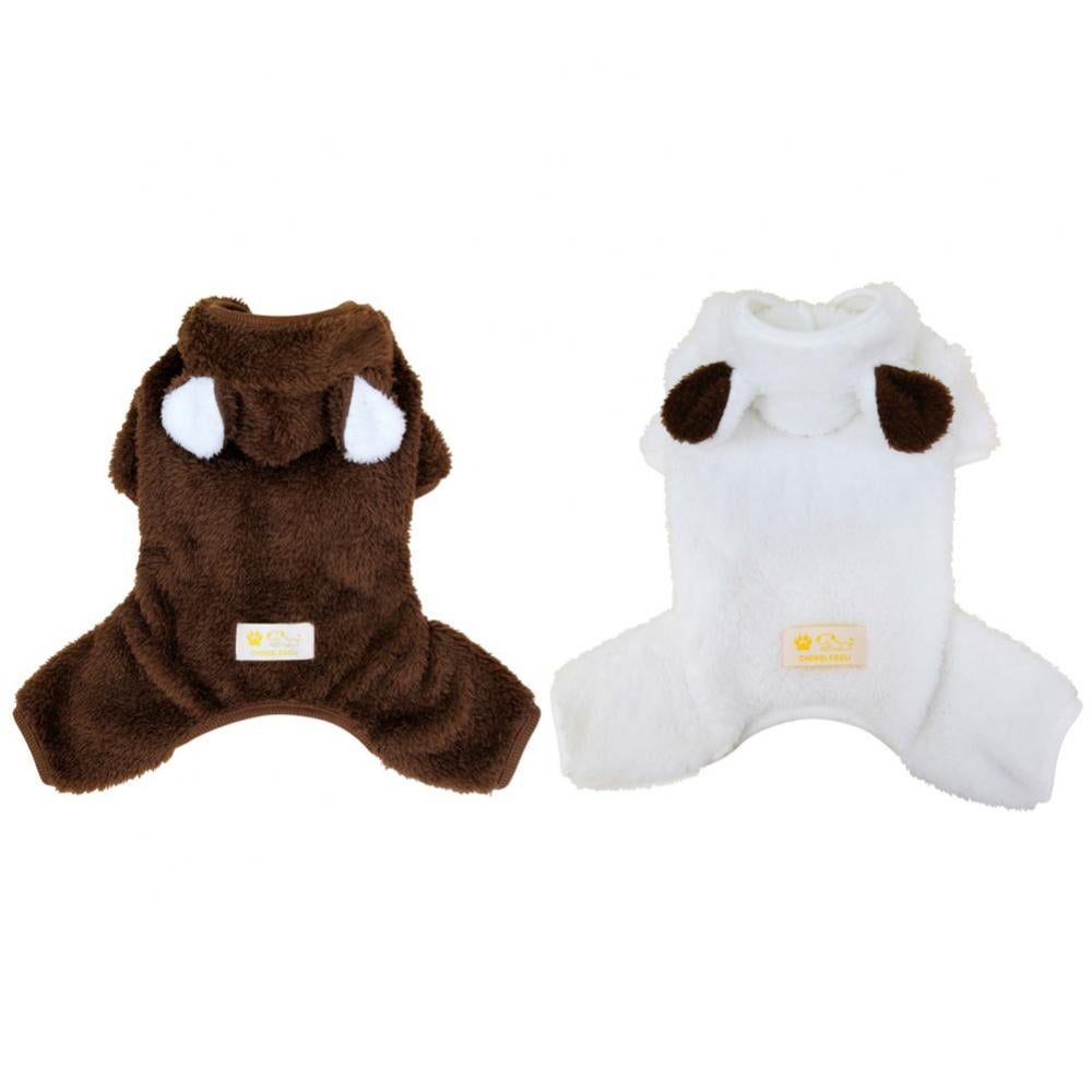 Xmarks Dog Pajamas 2 Pack for Small Dog Fleece Puppy Pjs Jammies 4 Leg