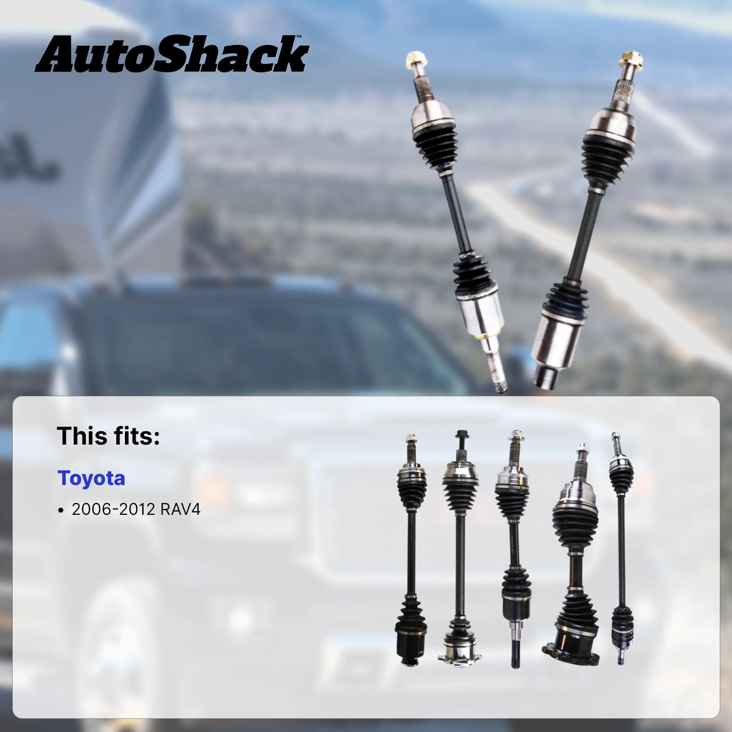 AutoShack Front CV Axle Shaft Assembly for Toyota, RAV4 2006-2012, 4WD L4 2.4L 2.5L, Left
