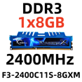 thumbnail image 1 of G.SKILL RipjawsX DDR3 2400MHz 8GB RAM Desktop Memory DIMM for PC,1x8GB,F3-2400C11S-8GXM, 1 of 4