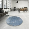 thumbnail image 4 of Ahgly Company Machine Washable Indoor Square Industrial Modern Windows Blue Area Rugs, 8' Square, 4 of 7