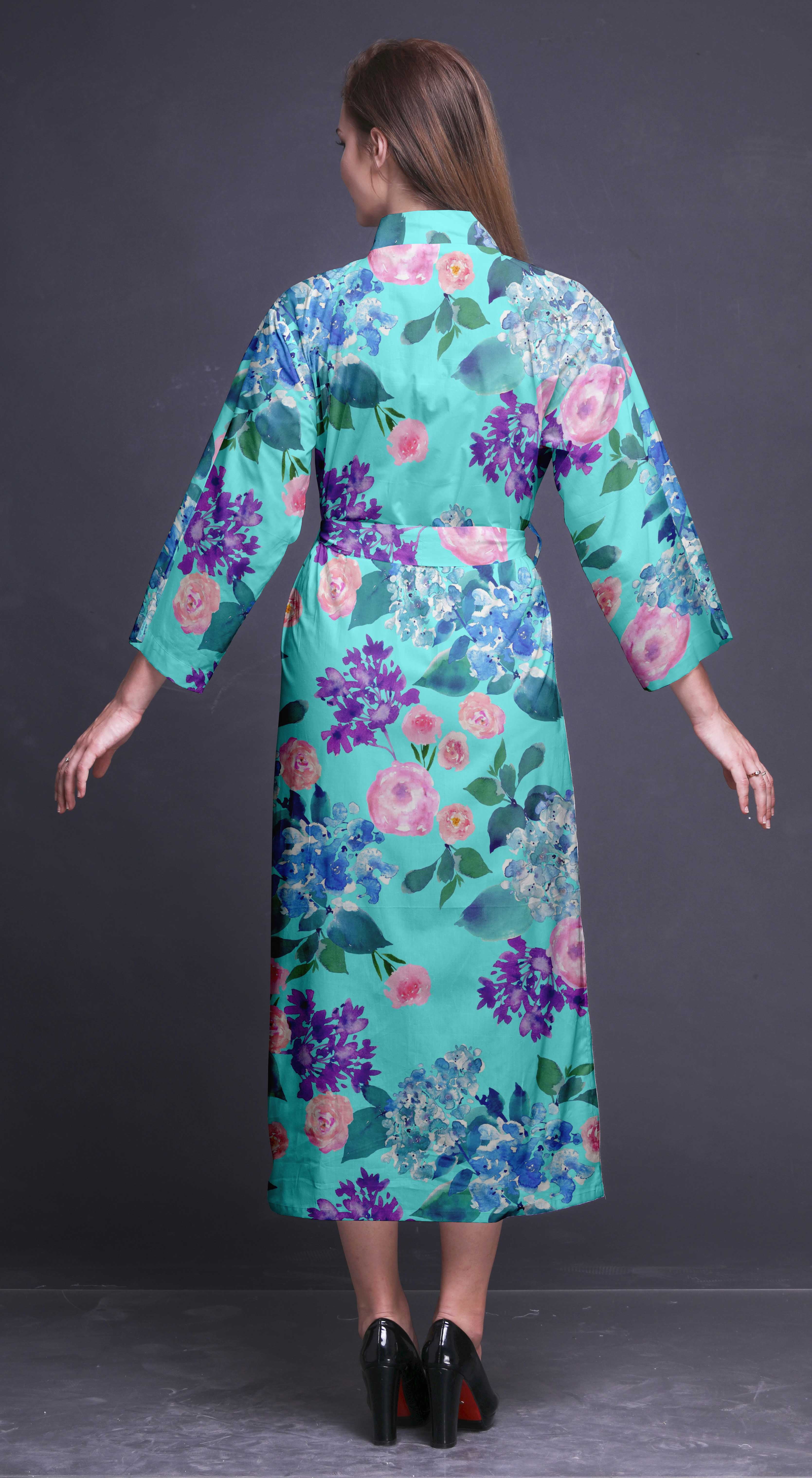 Reversible Dressing Gown in Moss Rose – Shibumi