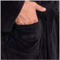thumbnail image 4 of Mens Hooded Robe - Plush Shawl Kimono Bathrobe, 4 of 6