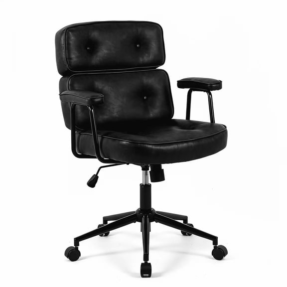 MAYEERTY Adjustable Height Ergonomic Office Chair, Rotating Computer Chair with Lumbar Support Wheels
