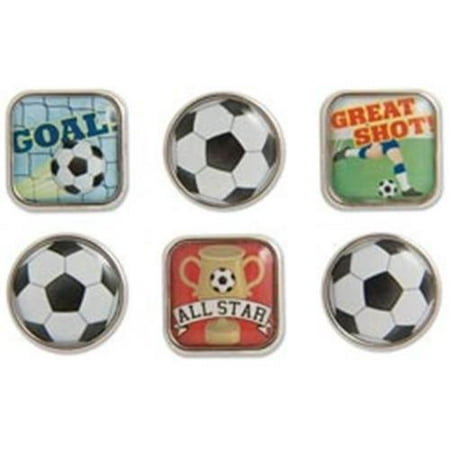 Karen Foster Birthstone Brads - Karen Foster 414178 Soccer Bubble Brads 6-Pkg