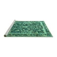 thumbnail image 2 of Ahgly Company Machine Washable Indoor Round Animal Turquoise Blue Traditional Area Rugs, 8' Round, 2 of 4