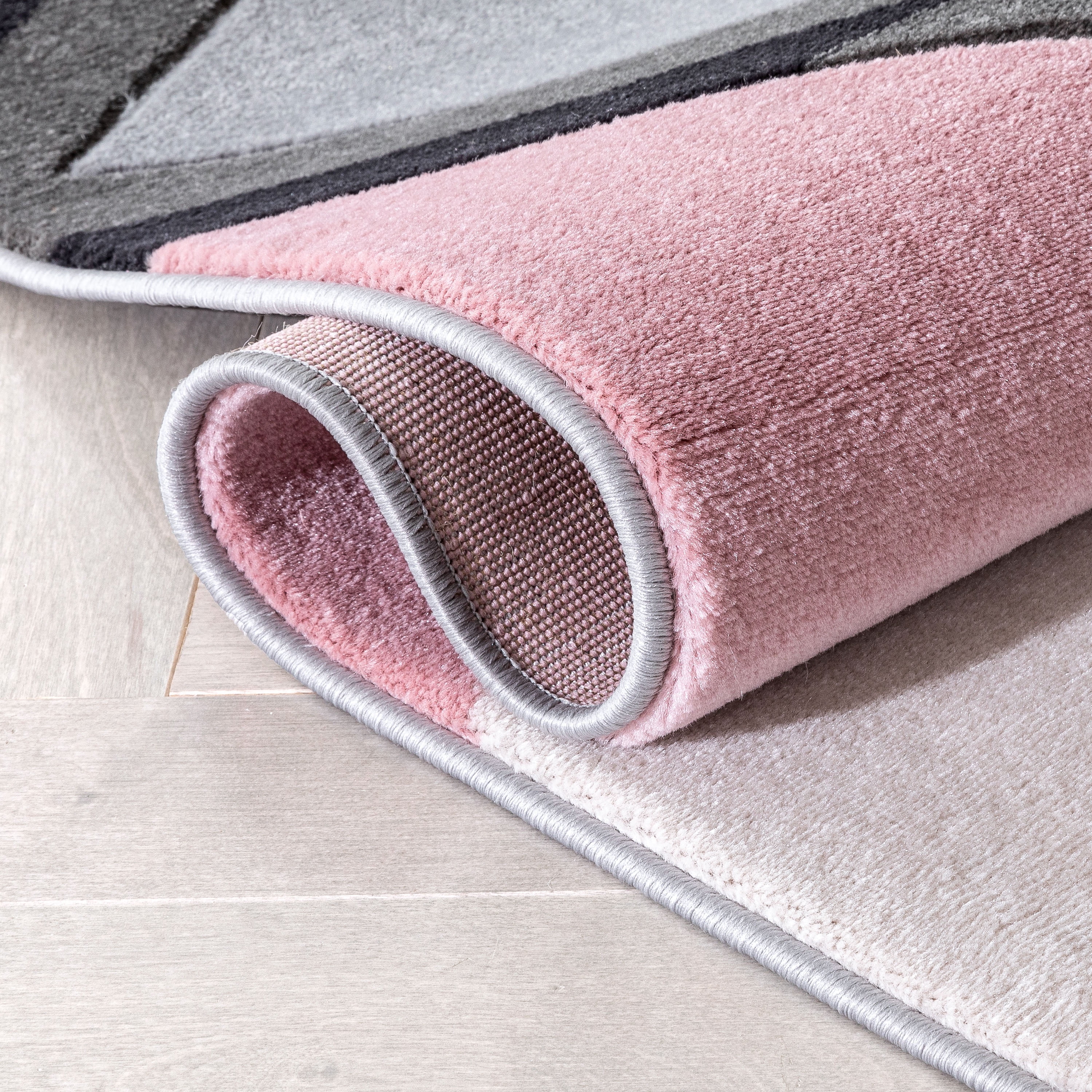 Well Woven Good Vibes Nora Modern Geometric Blush Pink 2'7" x 7'3" Runner Rug