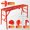 Scaffolding, variant on Muweixin Adjustable Height Folding Scaffold Platform, 1200LBS Heavy Duty Steel Non-Slip Workbench, 65" Wide Portable Red Step Ladder Scaffolding for Home Improvement & Decorating