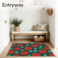 thumbnail image 3 of ODIKA 6'x9' Machine Washable Non-Slip Area Rug, Yuletide Celebration Floor Protection Decorative Welcome High Traffic Rug with Pad, Red, 625426, 3 of 8