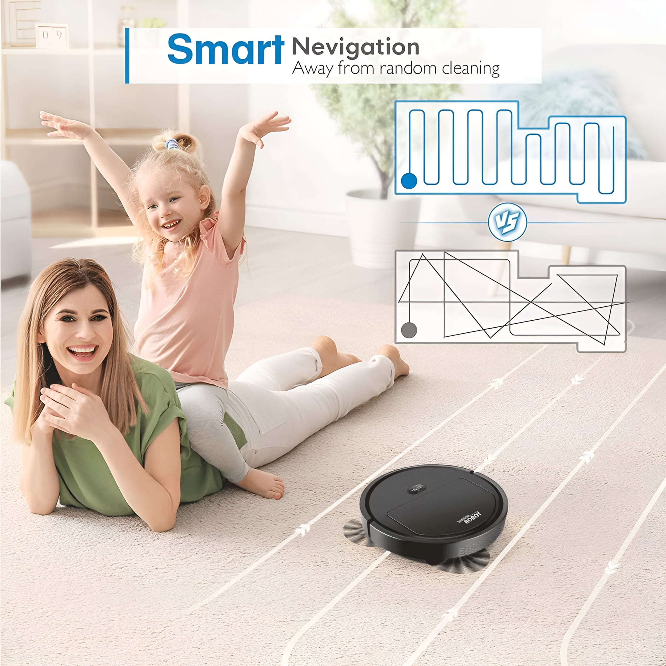 CURYMAY 2026 New Robot Vacuum Cleaner,Sweeping Robot,Ultra Slim Quiet,1800Pa Super-Strong Suction,Cleans Hard Floors to Medium-Pile Carpets,Integral Memory Multiple Cleaning Modes Vacuum for Hairs