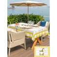 Bees Kind Gnome Rectangle Outdoor Tablecloth with Umbrella Hole Honey ...