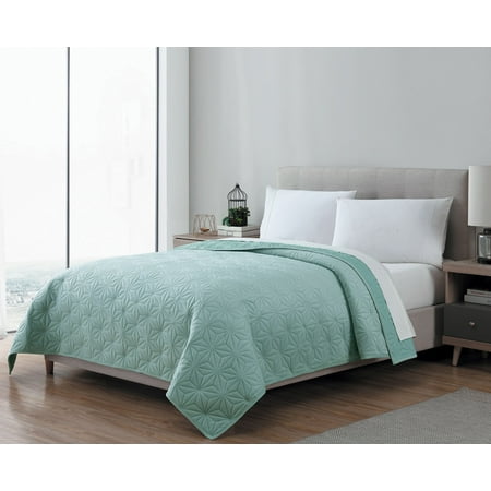 Circus Quilt Set - Mainstays Soft Plush Micromink Kaleidoscope Quilt, Full/Queen, Teal