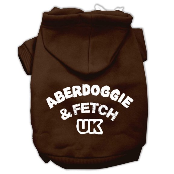 Pet Dog and Cat Hoodie Screen Printed, "Aberdoggie  Fetch UK"