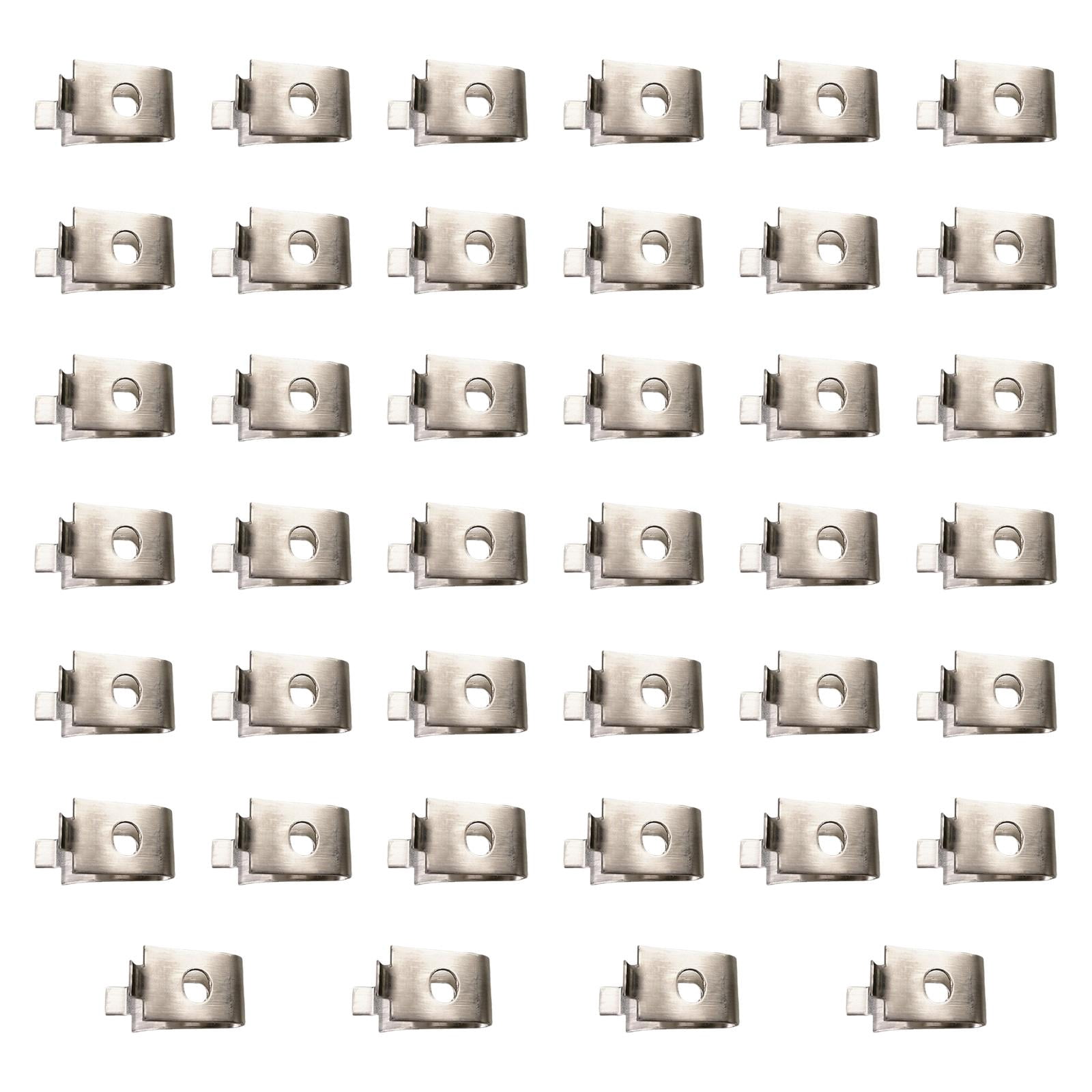 Baoblaze 40 Pieces Cabinet Shelf Clips Easy to Install Adjustable Shelf Bracket Clips