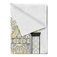 thumbnail image 2 of Duke Soft Flannel Fleece Throw Blanket, Kensington Palace Door Royal Family Duchess of Cambridge, Cozy Plush for Indoor and Outdoor Use, 60" x 80", Grey Yellow, by Ambesonne, 2 of 5