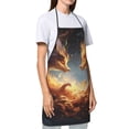 thumbnail image 3 of Fuzoiu Red And Gray Flame Fox Print Waterproof Apron, Kitchen Apron for Women Men Chef, Apron for Christmas Dinner Party Cooking Baking Crafting House Cleaning Kitchen, 3 of 7