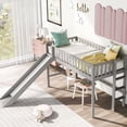 thumbnail image 2 of Gray Twin Size Loft Bed with Slide | Versatile for Bedroom Decor and Use, 2 of 2