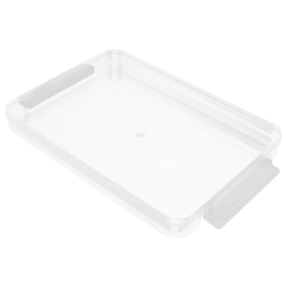 FRCOLOR Transparent Acrylic Storage Box for A4 Documents with Lids Ideal for Office and School Supplies