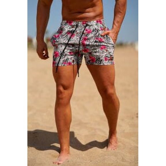 Stretchy Breathable Men's Beach Shorts | Quick Dry Poolside Vacation Trunks